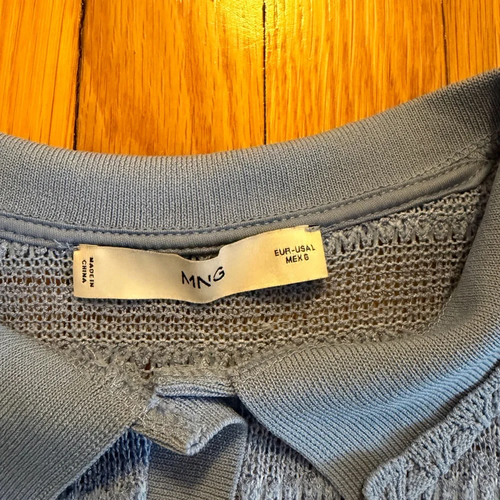 Mango Lightweight Blue Button Up Shirt - Picture 3 of 4
